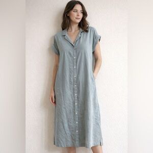 Frank and Oak Shirt Dress with Spread Collar